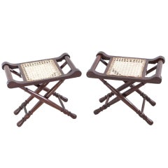 Pair of British Campaign Stools Pair of British Campaign Stools