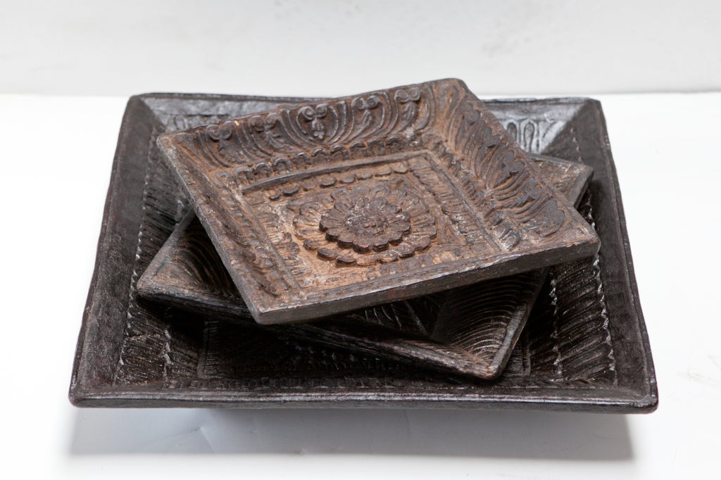 Wood Plates from Southern India