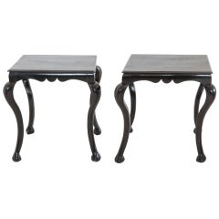 Anglo-Indian Ebonized Side Tables
