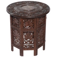 Anglo-Indian Rosewood Teapoy or Side Table