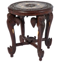 Anglo-Indian Rosewood Elephant Table