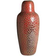 French Ceramic Vase by Jean Massier, c. 1915