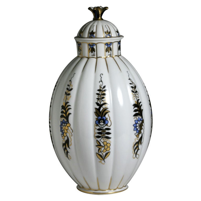 Very Large and Impressive Dresden Porcelain Vase and Cover at 1stdibs