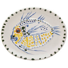 Retro Picasso Ceramic Fish Platter