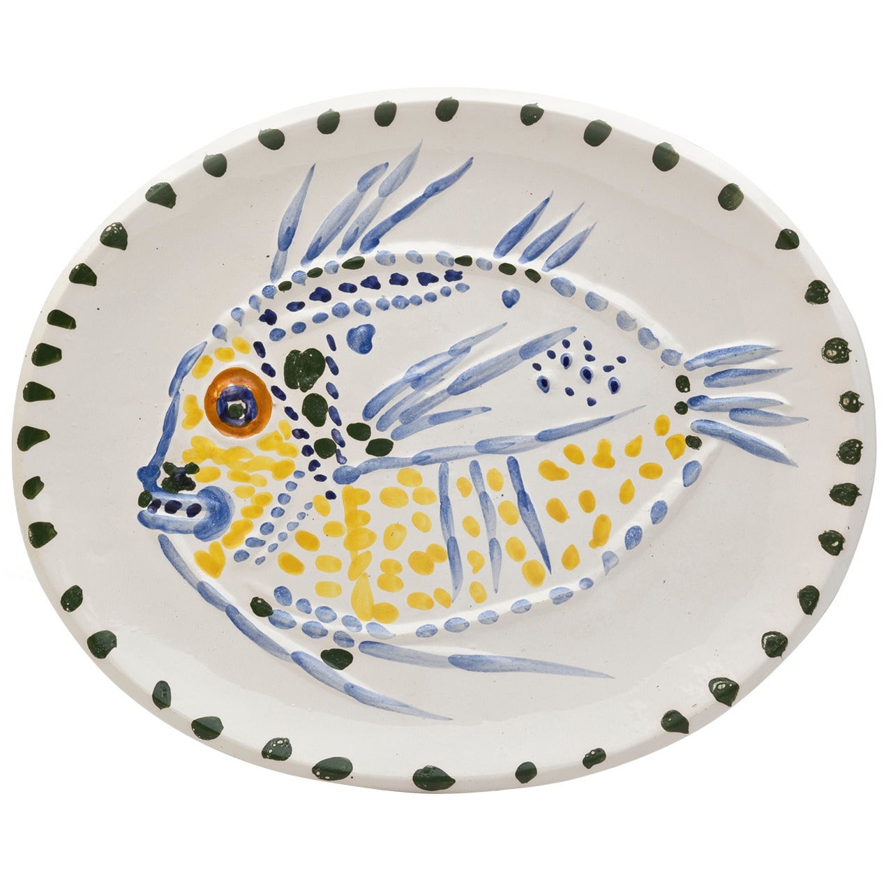 Picasso Ceramic Fish Platter For Sale