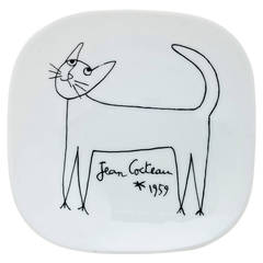 Retro Jean Cocteau Ceramic Plate