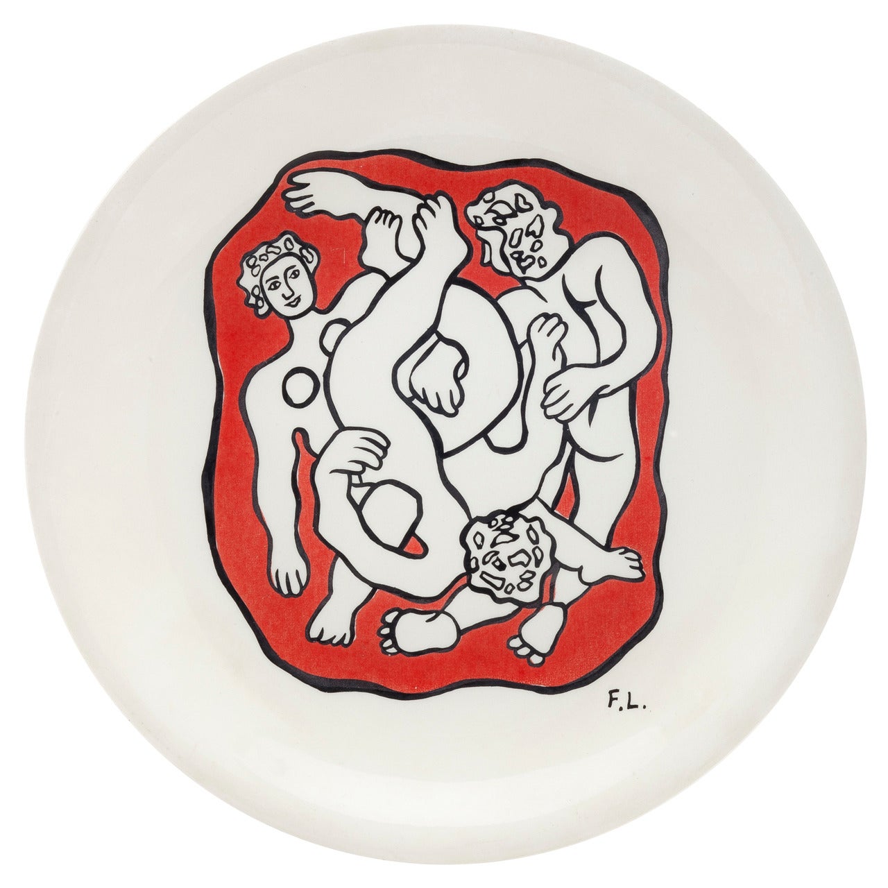 Ceramic Plate of Acrobats
