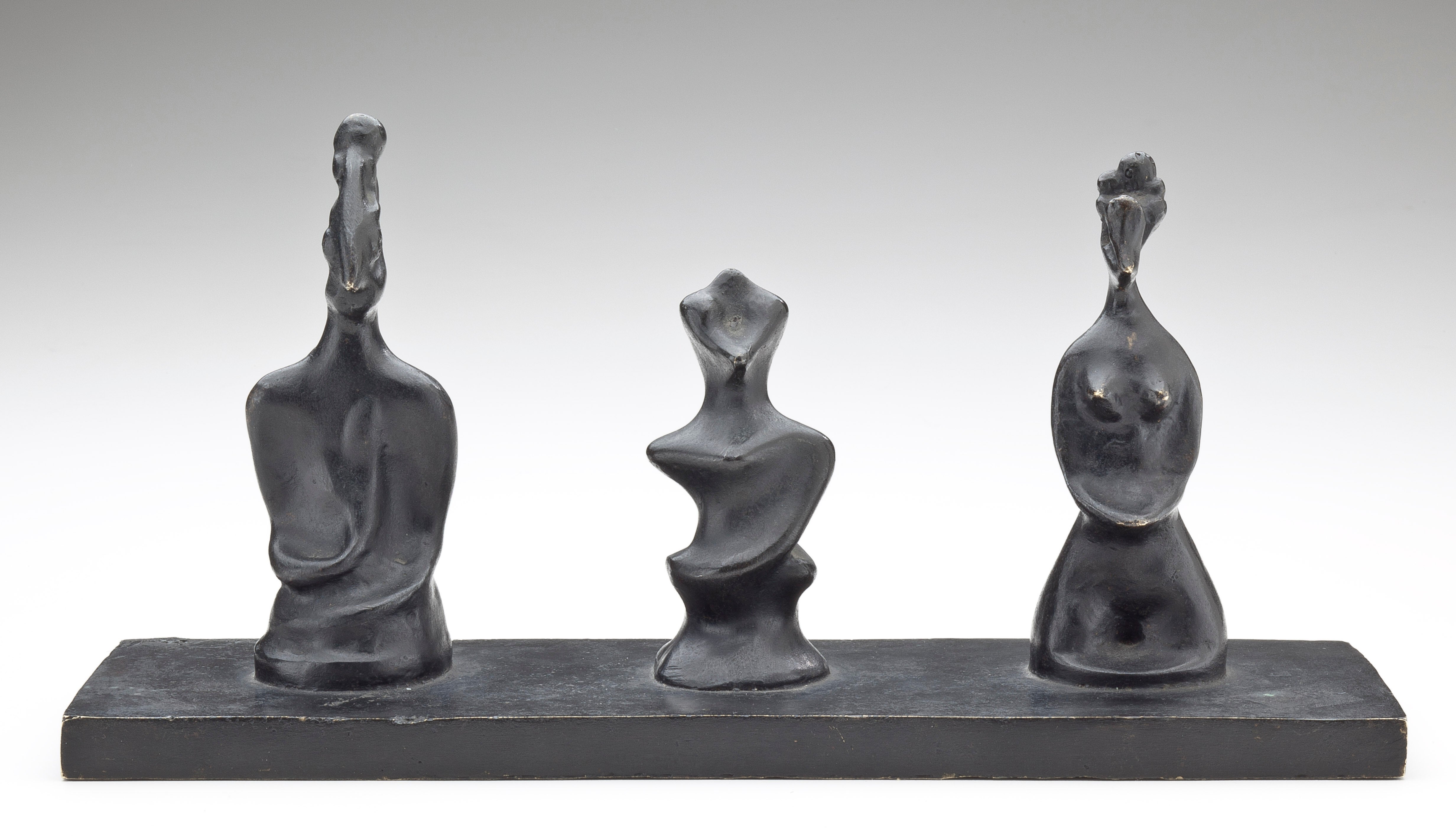 Max Ernst Sculpture of Three Chess Pieces For Sale