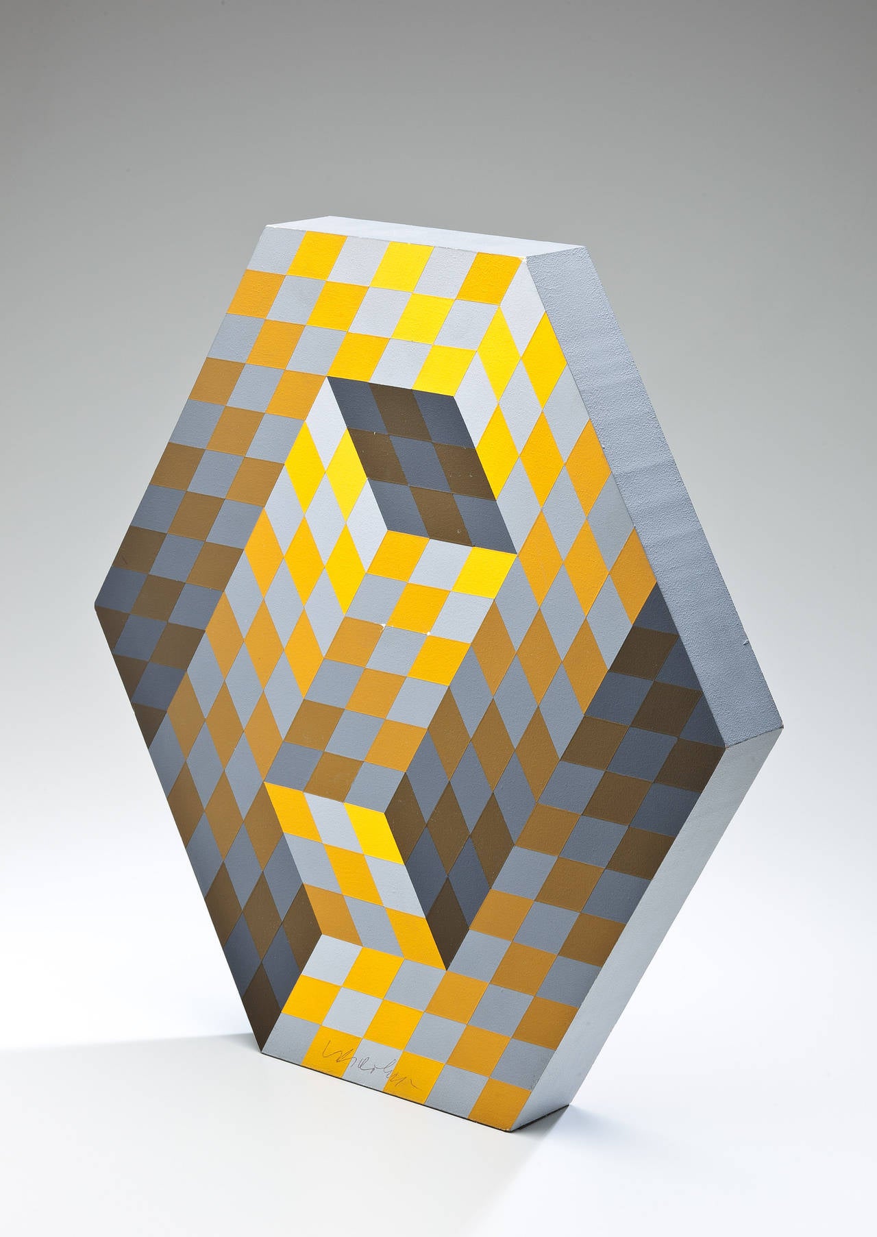 Victor Vasarely Op Art Sculpture In Excellent Condition For Sale In New York, NY