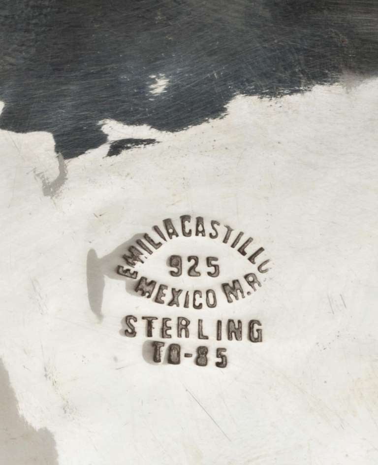 Emilia Castillo Sterling Silver Butter Dish In Excellent Condition In New York, NY