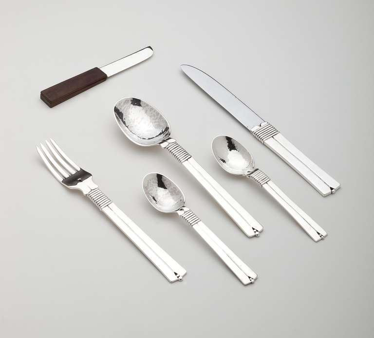 William Spratling Sterling Silver "Artesanos"  Flatware Set