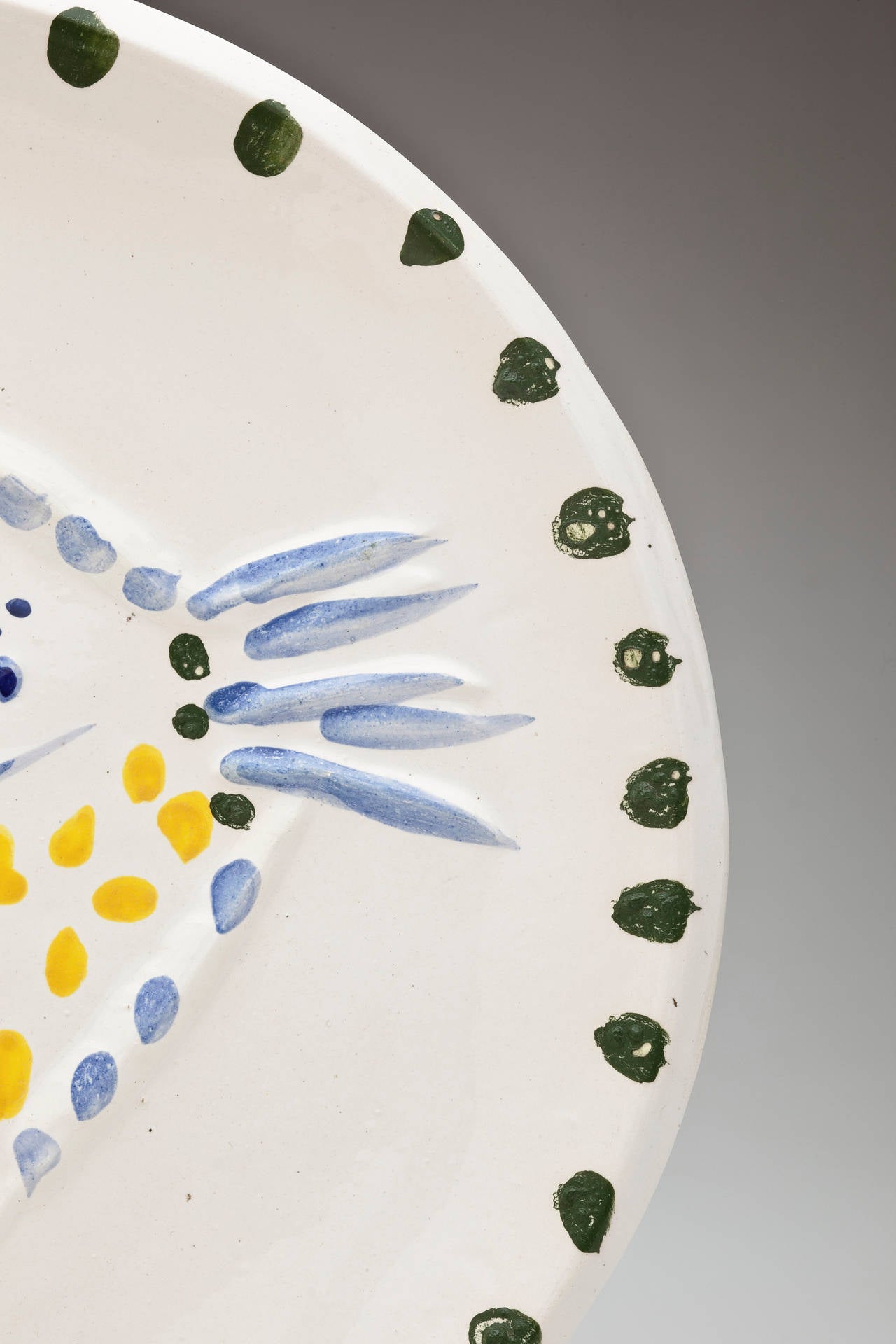 Modern Picasso Ceramic Fish Platter For Sale