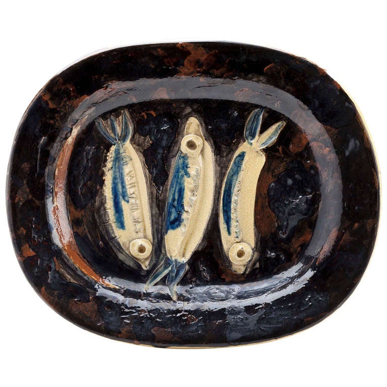 Picasso "Three Sardines" Platter 1948