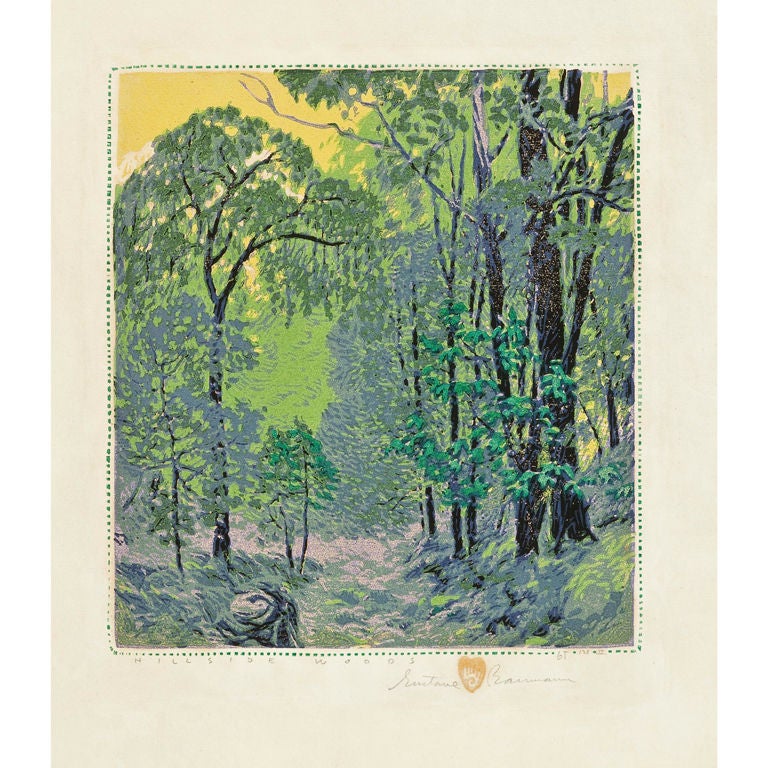 Gustave Baumann Woodcut Circa 1917 For Sale