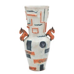 WIENER WERKSTATTE Glazed Earthenware Vase (1920's)