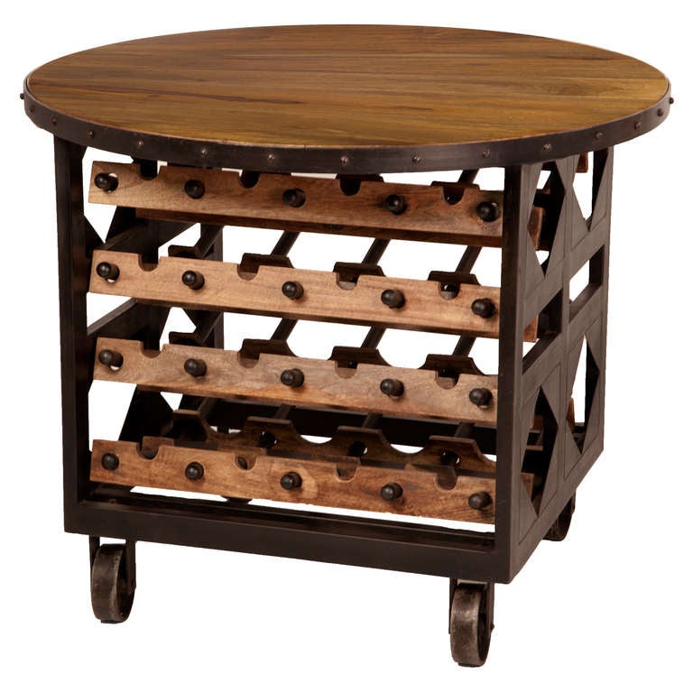 Hand-Forged Wine Table For Sale