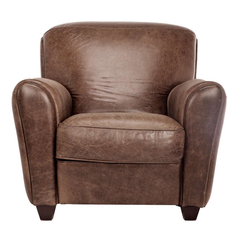 American Leather Club Chair