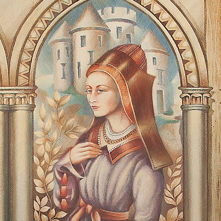 Dieses Bild gehört zu einer Serie von vier Gemälden von Patrick Casey. Die einzige 
Serie von Gemälden, die er je gemalt hatte. Diese Serie wurde als Ergänzung zu dem Schloss mit dem Thema Rennaisance entworfen, das er für ein nicht genanntes