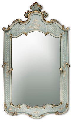 Antique Beautiful Bluebird Antionette Mirror