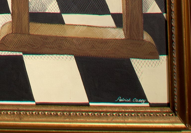 Crosshatch-Renaisance-Gemälde des Architekten Patrick Casey (amerikanisch) im Angebot