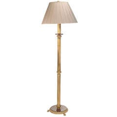 Reeded Brass Floor Lamp