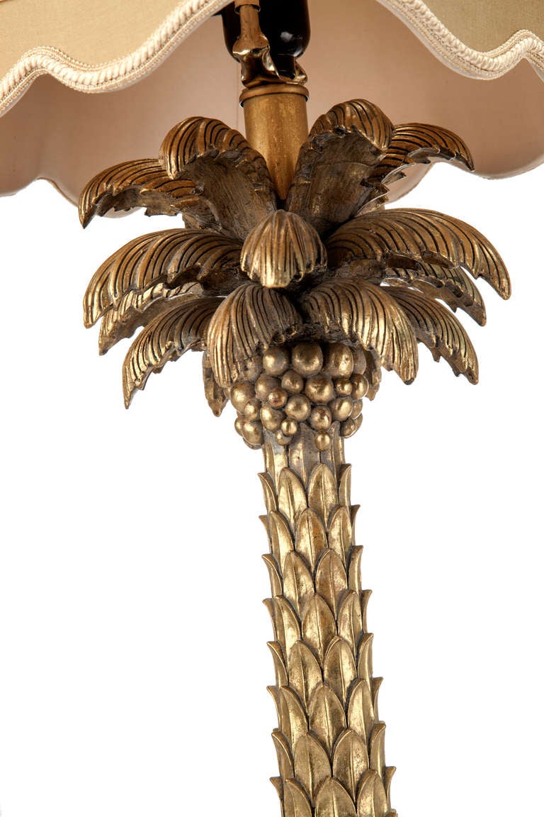 gold palm lamp