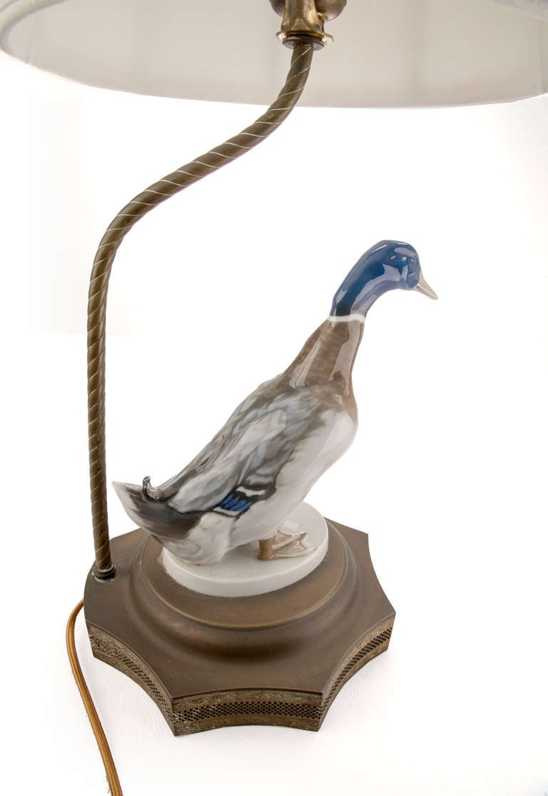 American Porcelain Duck Table Lamp