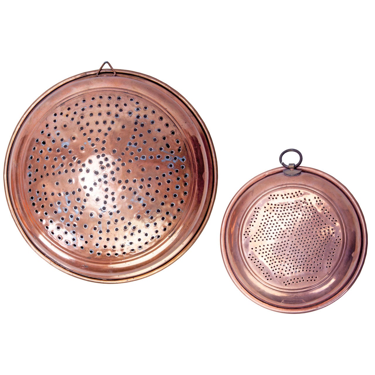 Turn of the Century Copper Strainers For Sale