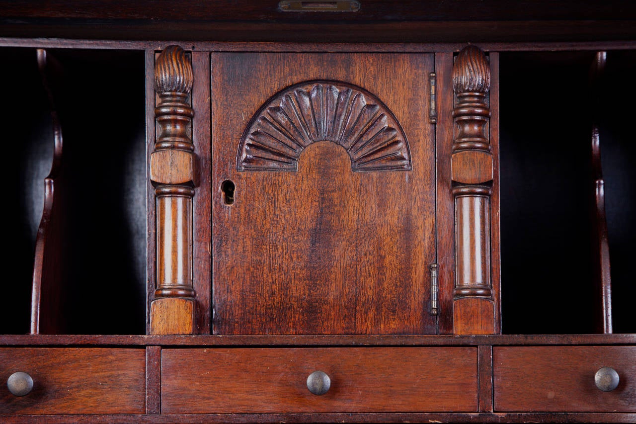 Serpentine Fall Front Secretary Desk In Excellent Condition In Asheville, NC