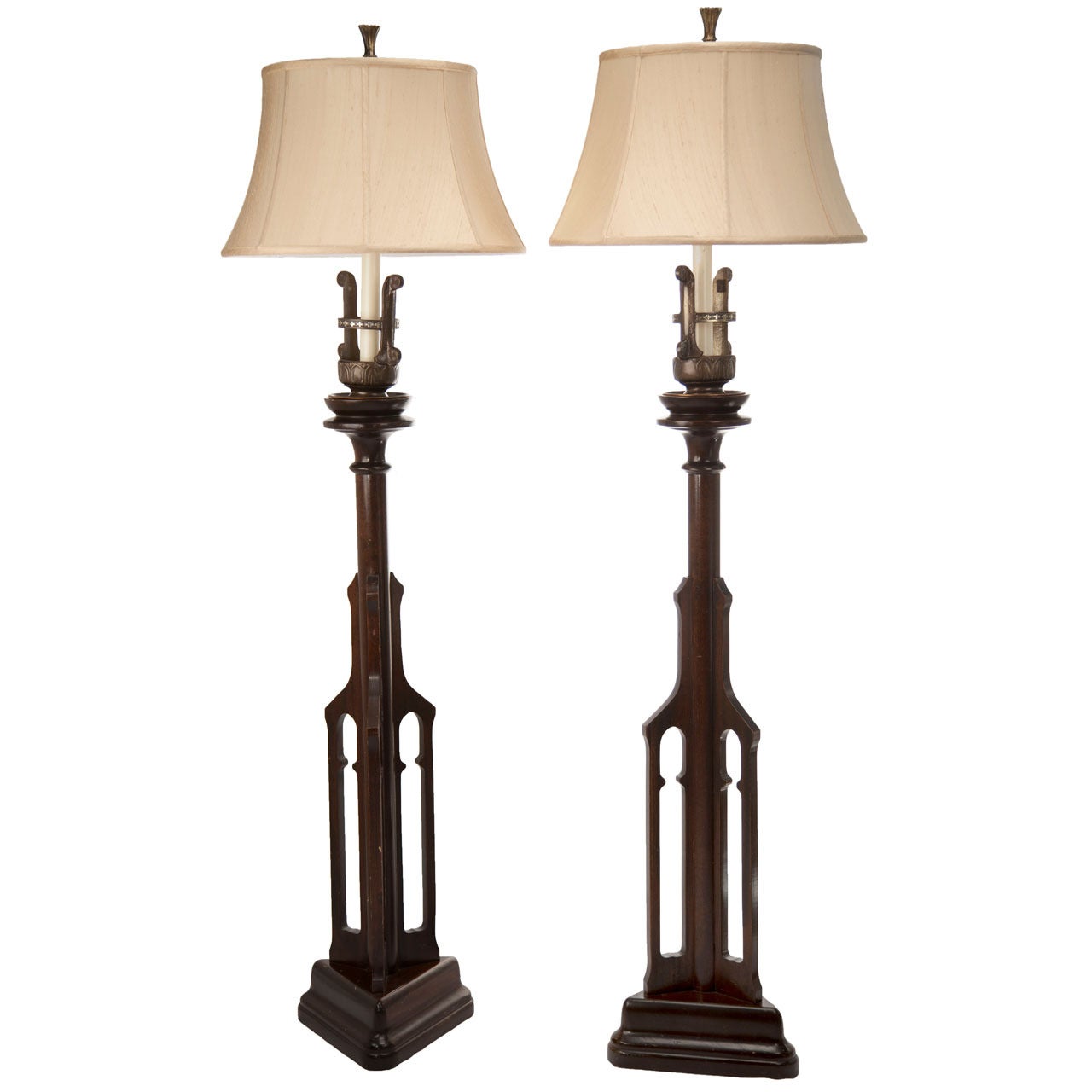 English Gothic Revival Floor Lamps