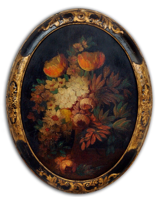 Dieses schöne, handgemalte Blumenstillleben ist voller Bedeutung.  In der viktorianischen Ära  Blumenarrangements wurden als Mittel verwendet, um Dinge mitzuteilen, die nicht direkt gesagt werden konnten. Dieses Werk spricht in der Sprache der