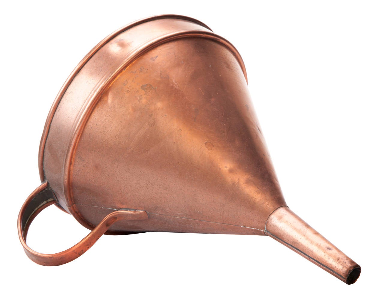 20th Century Pair of Large Antique Copper Funnels For Sale