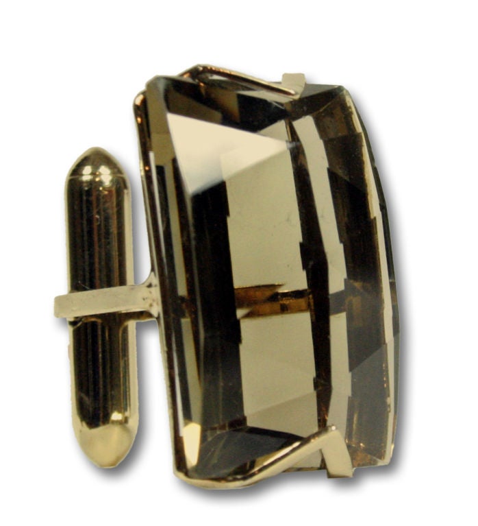 smoky quartz cufflinks