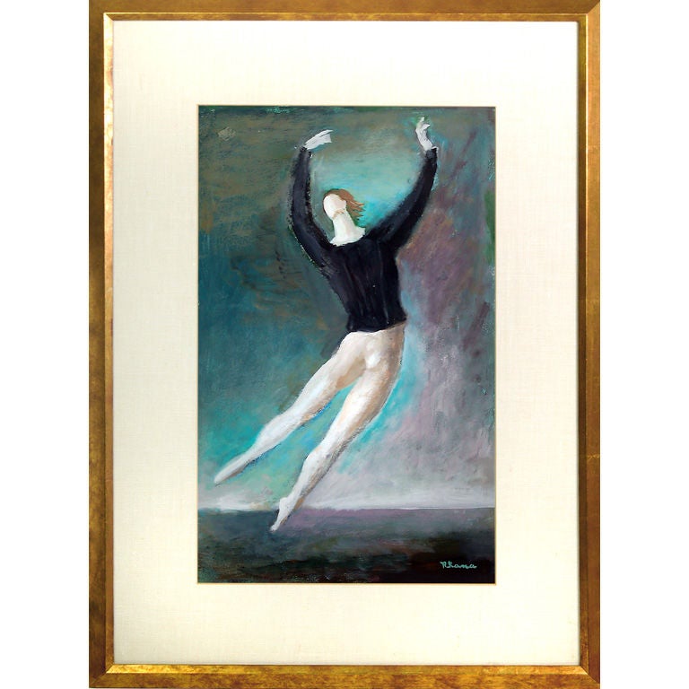 Rose Silver -Rhana Oil Painting of Ballet Dancer