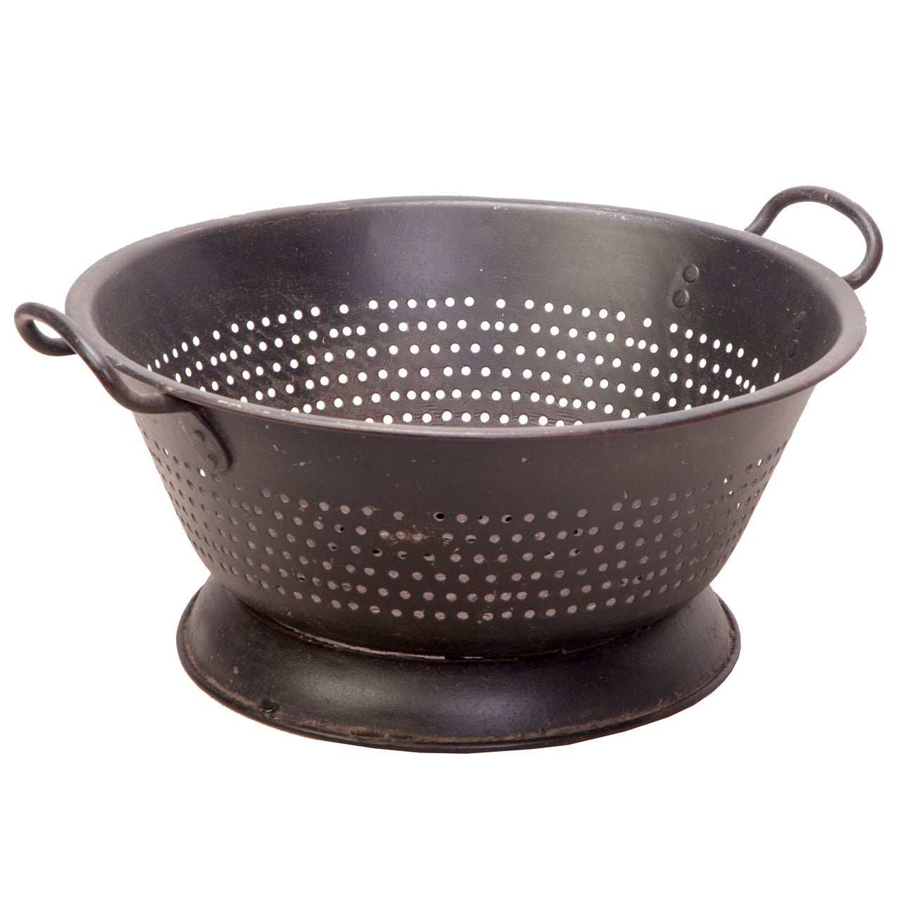 Oversized Antique Tin Colander