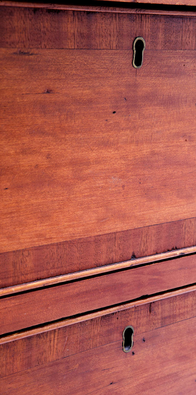 Empire Style Cherry Chest of Drawers In Distressed Condition In Asheville, NC