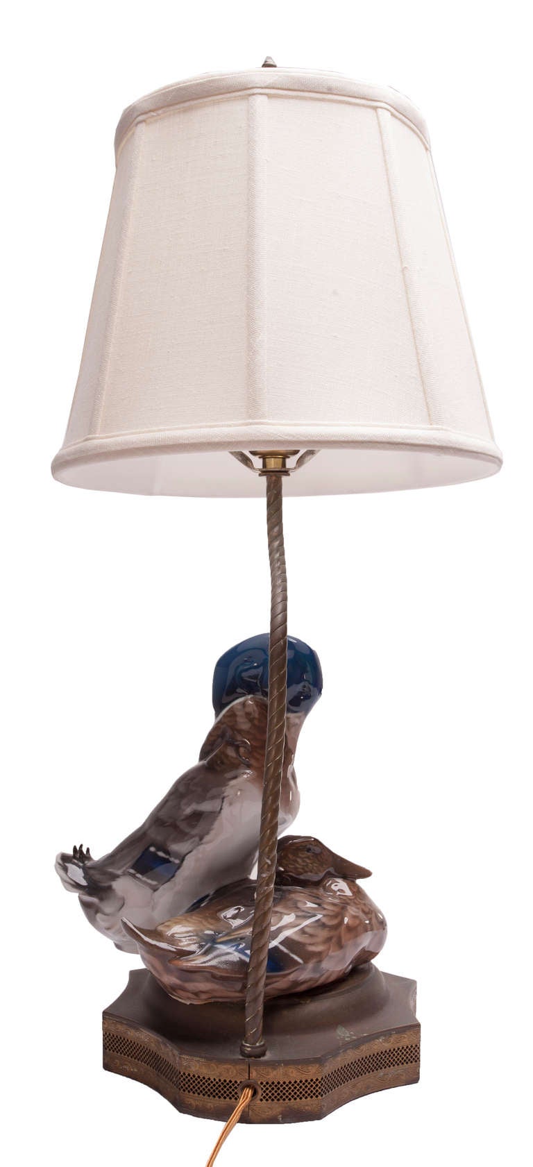 Rosenthal-Duck-Figur aus Porzellan als Lampe montiert (Deutsch) im Angebot