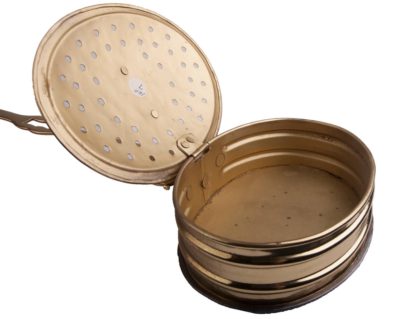 Mid Century Williamsburg Style Brass Bedwarmer
