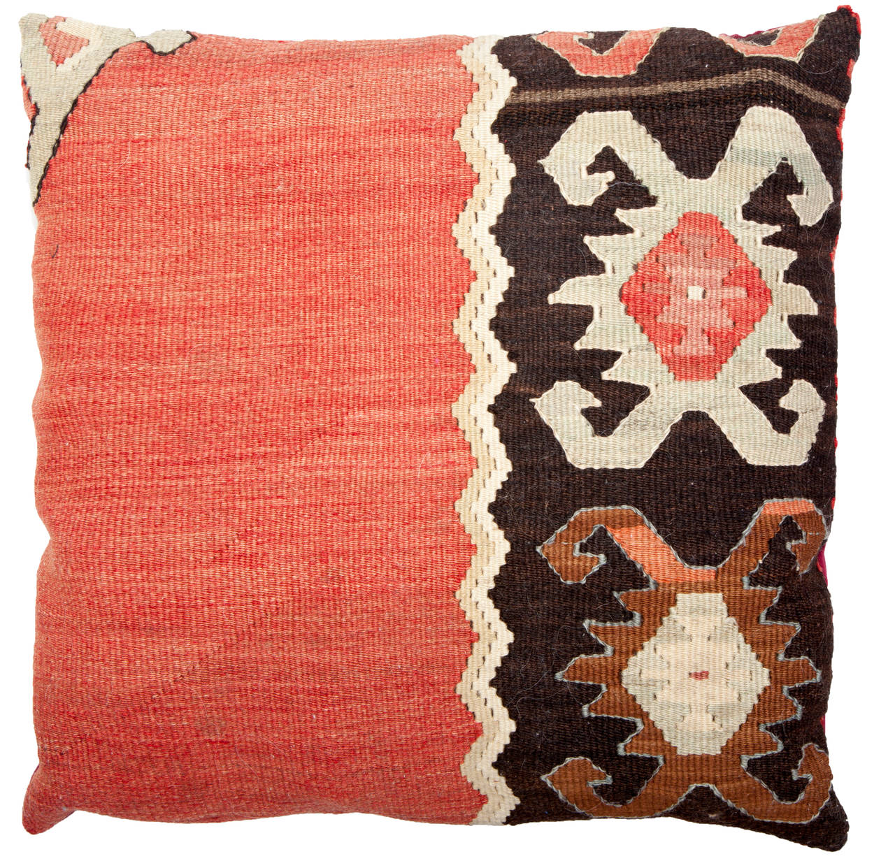 Kilim Rugs Made into Turkish Pillows, Three-Piece Set In Good Condition For Sale In Asheville, NC