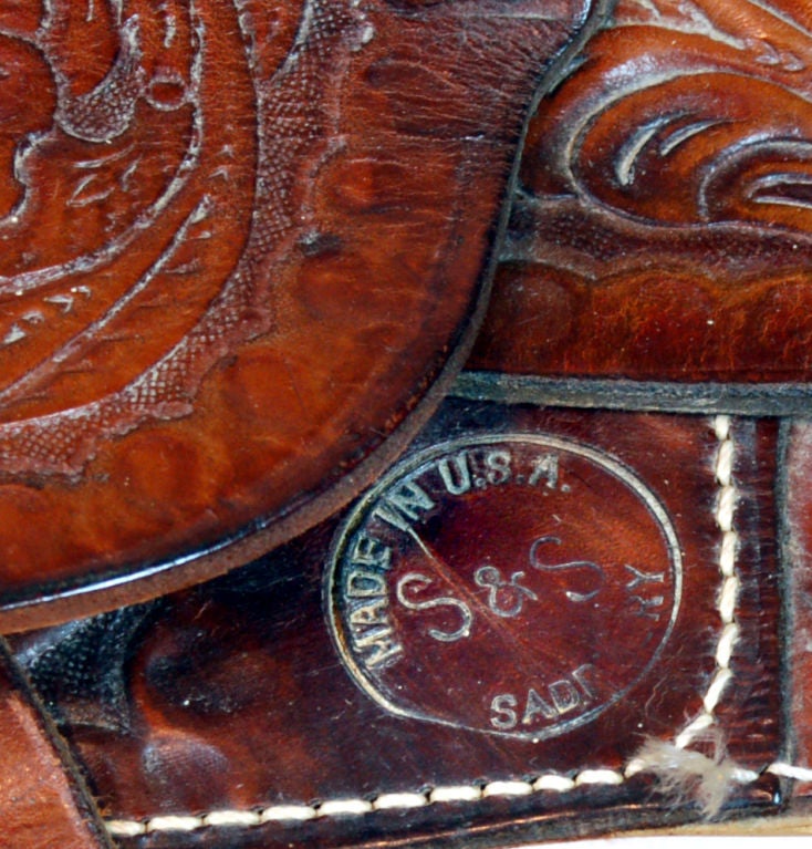 American Set of Three Antique Western Saddles