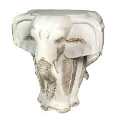 Tabouret éléphant thaïlandais sculpté à la main