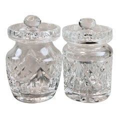 Vintage Waterford Crystal Jam and Honey Pots