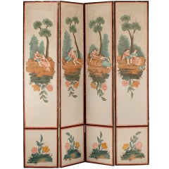 19th Century French Hand Painted Screen 6