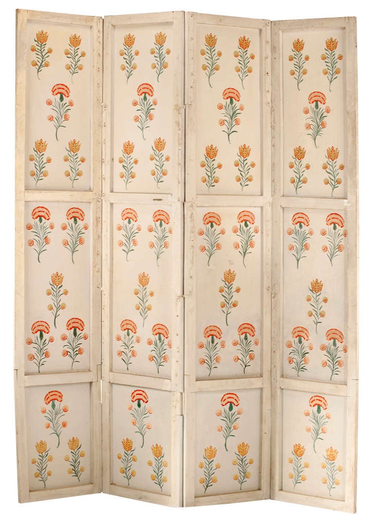 19th Century French Hand Painted Screen For Sale 1