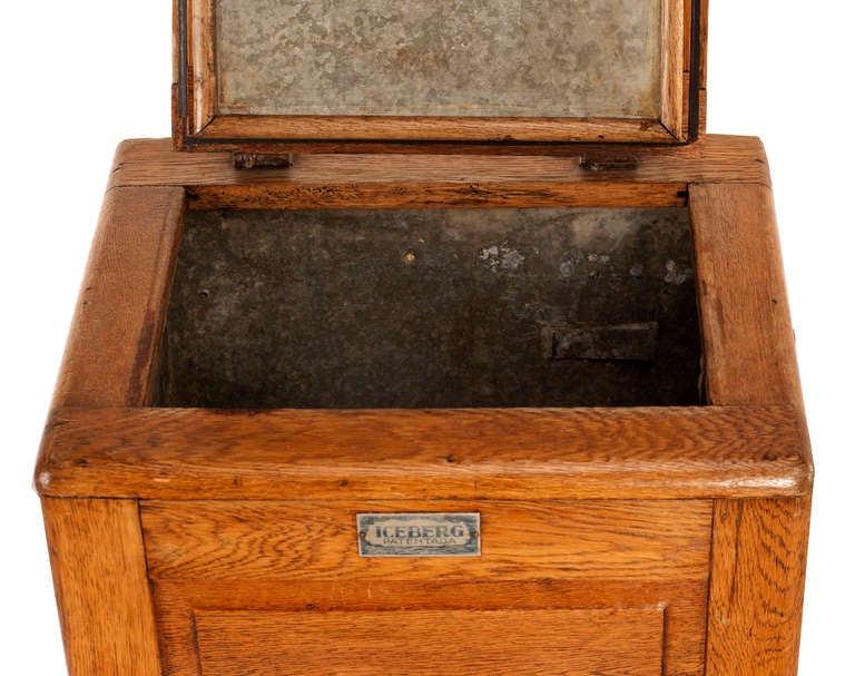 Antique Mission Oak Icebox In Fair Condition In Asheville, NC
