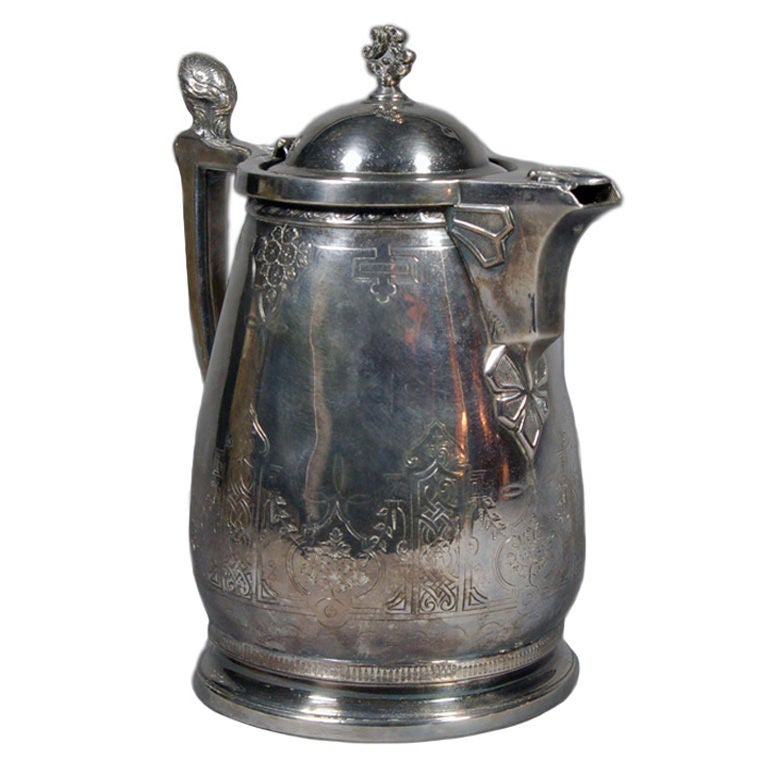 Silver Plate Victorian Water Pitcher