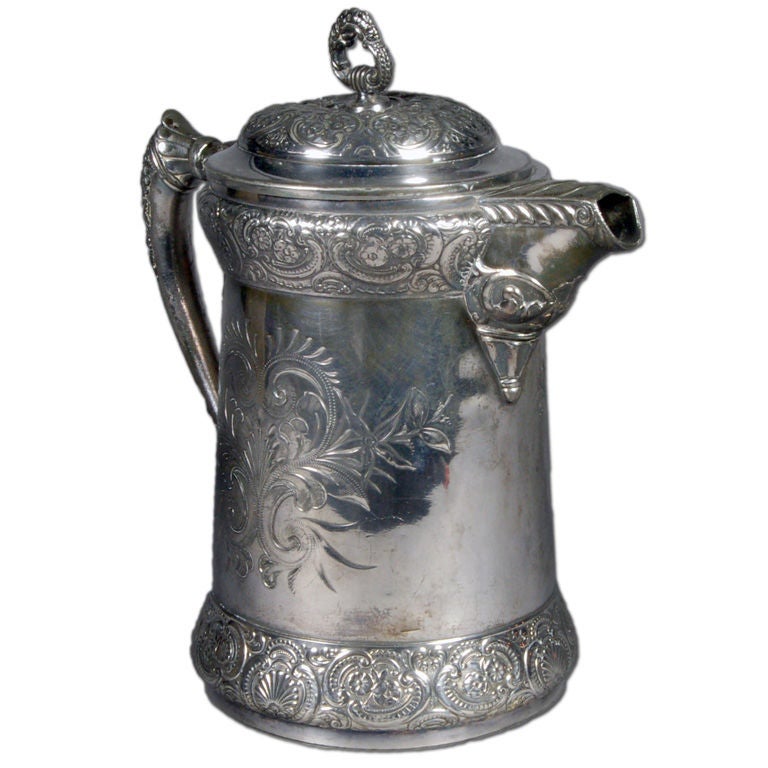 Victorian Water Pitcher by Barbour Silver Company at 1stDibs | barbour  silver co quadruple, barbour bros silver co, international silver company  water pitcher
