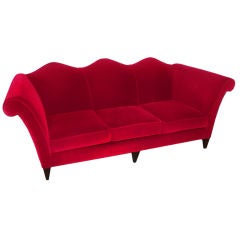 Vintage Donghia 'San Marco' Sofa upholstered in Ruby Mohair