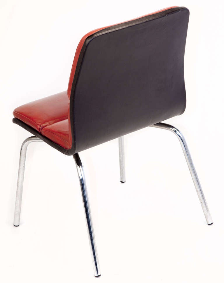 Pair of Midcentury Leather Chairs, Designer Sedus For Sale 1