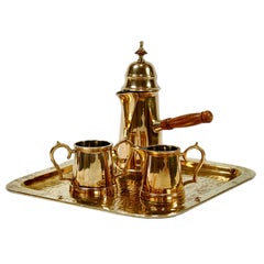 Vintage Colonial Indian Copper Turkish Coffee Service